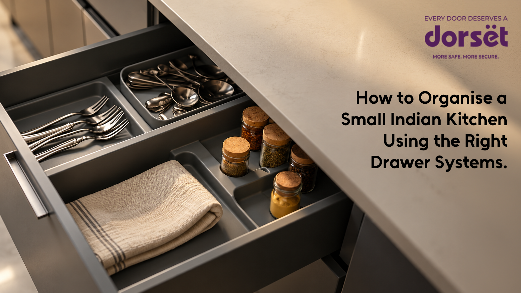 How to Organise a Small Indian Kitchen Using the Right Drawer Systems